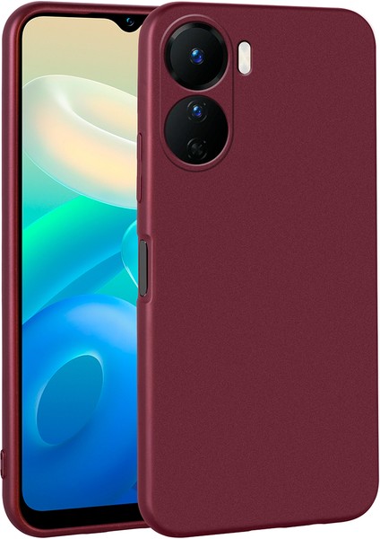 Vivo Y16 Kılıf Ince Mat Silikon