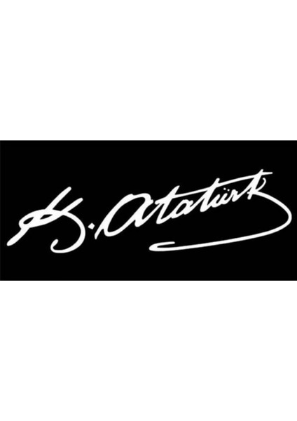 Kemal Atatürk Sticker Imza Siyah K.atatürk Imza Sticker