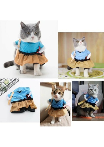 Jesty Eğlenceli Samurai Şeklinde Kedi Kıyafeti fiyatları