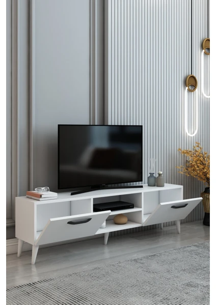 Izco Design Efes Tv Ünitesi 150 cm 2 Kapaklı Raflı Tv Sehpası