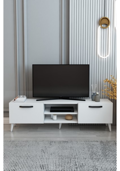 Izco Design Efes Tv Ünitesi 150 cm 2 Kapaklı Raflı Tv Sehpası