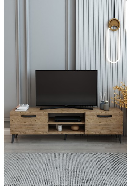 Izco Design Efes Tv Ünitesi 150 cm 2 Kapaklı Raflı Tv Sehpası