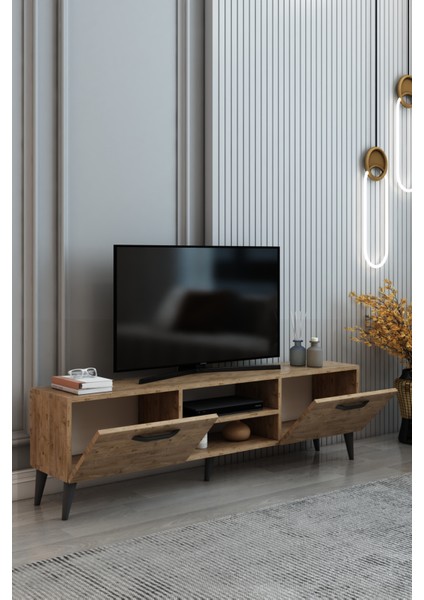 Izco Design Efes Tv Ünitesi 150 cm 2 Kapaklı Raflı Tv Sehpası fiyatları