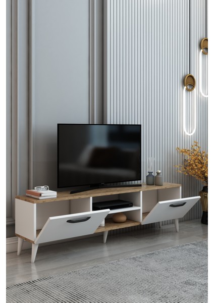 Izco Design Efes Tv Ünitesi 150 cm 2 Kapaklı Raflı Tv Sehpası