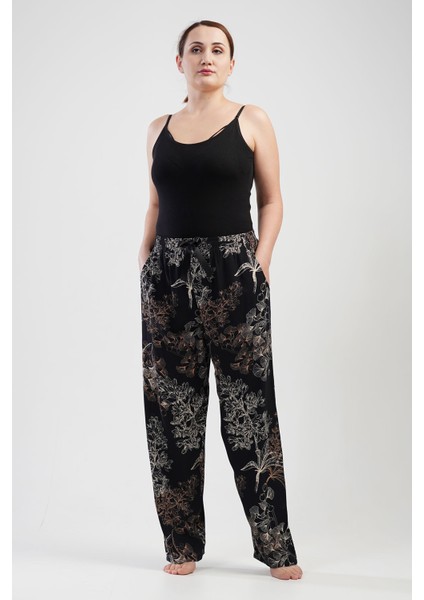 Kadın Vıscon Büyük Beden Tek Alt Pijama
