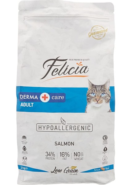 Az Tahıllı Yetişkin Somonlu Hypoallergenic Kedi Maması 2 kg