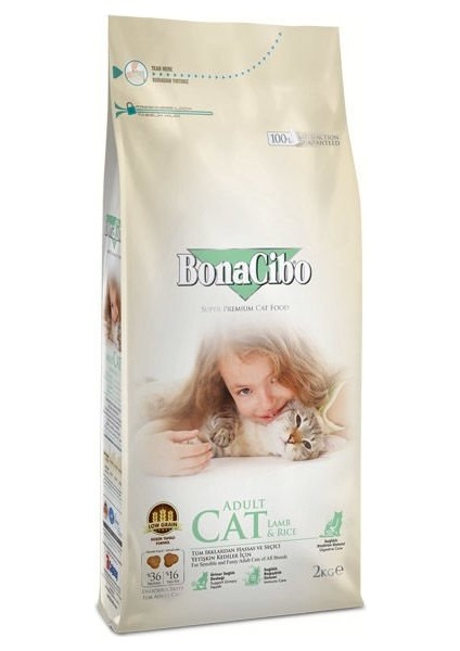 Adult Cat Lamb & Rice Kuzu Etli ve Pirinçli Yetişkin Kedi Maması 2 kg