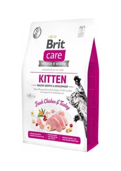 Kitten Tahılsız Tavuk ve Hindili Yavru Kedi Maması 2 kg