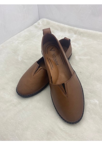 7233-1 Taba Yumuşak Deri Kadın Günlük Ayakkabı - Taba - 37 - ST02124-TABA-37