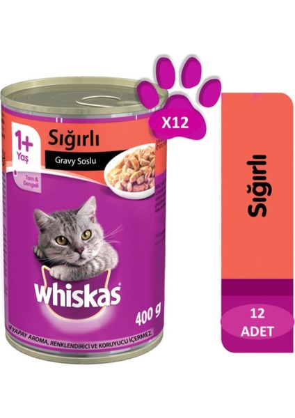Sığır Etli Kedi Konservesi 12X400 gr