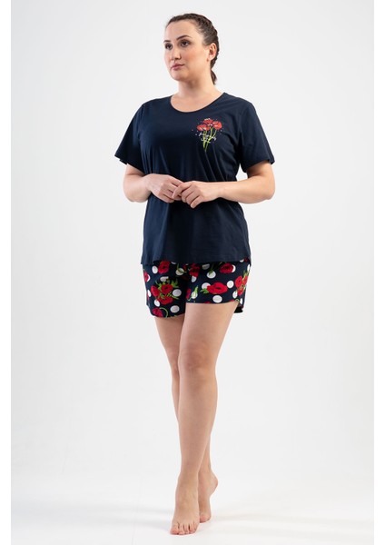 Kadın Büyük Beden Kısa Kol Şortlu Pijama Takım fiyatları