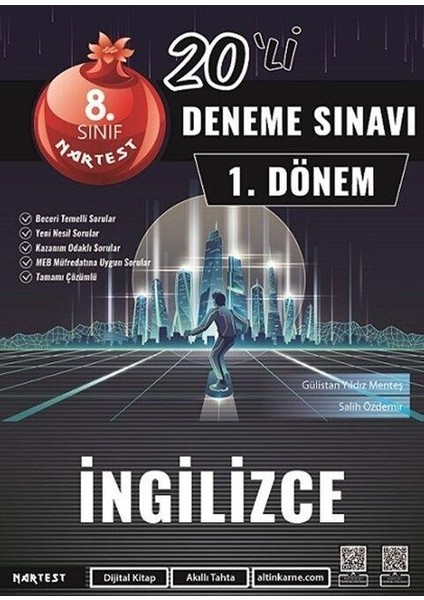 8. Sınıf İngilizce 1. Dönem Mod 20 Deneme Nartest Yayınları