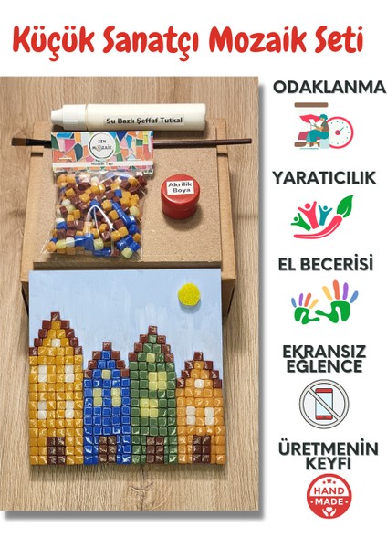 Çocuk Mozaik Seti-Dikkat ve El Becerisi Geliştirici Sanatsal Eğitici Oyuncak Unicorn/pony