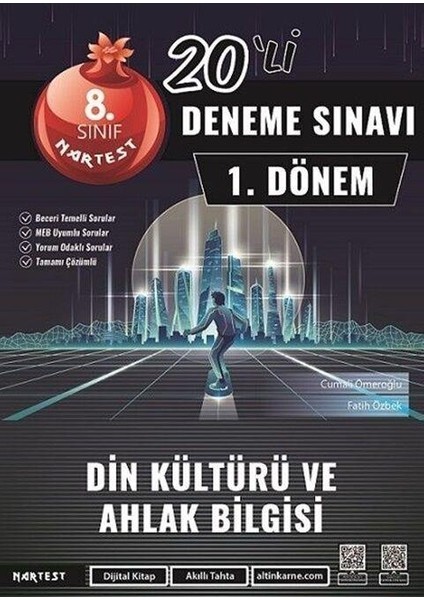 8. Sınıf Din Kültürü ve Ahlak Bilgisi 1. Dönem Mod 20 Deneme Nartest Yayınları