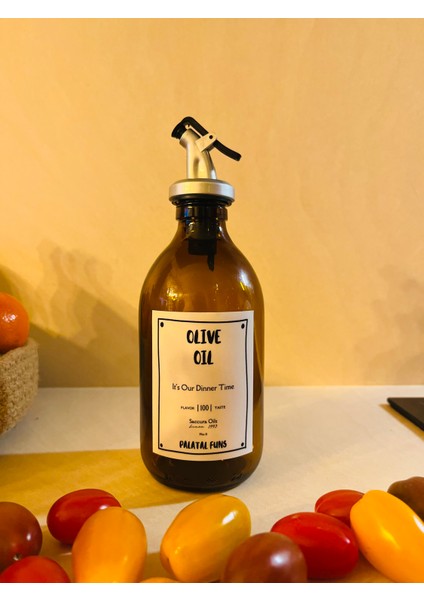 2'li Amber Cam 300 ml Yağdanlık, Zeytinyağı ve Ayçiçek Yağı Cam Yağdanlık