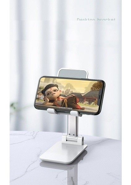 Masa Üstü Tablet Tutucu Telefon Tutucu Stand 2 Kademeli Uzunluk Ayarlı Telefon Tutucu