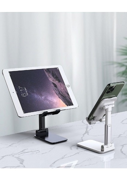 Masa Üstü Tablet Tutucu Telefon Tutucu Stand 2 Kademeli Uzunluk Ayarlı Telefon Tutucu fiyatları