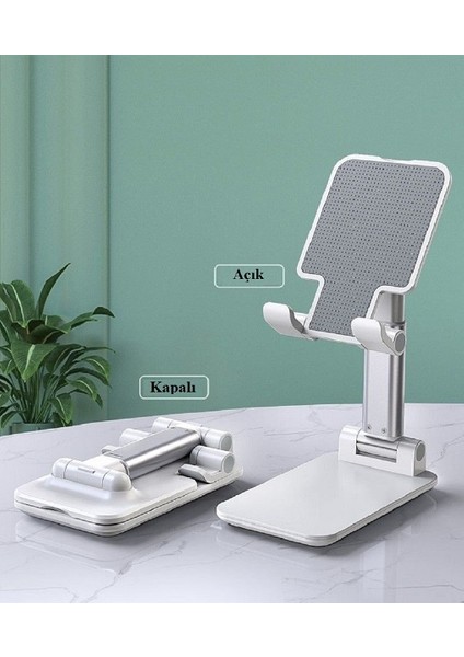 Masa Üstü Tablet Tutucu Telefon Tutucu Stand 2 Kademeli Uzunluk Ayarlı Telefon Tutucu indirimleri
