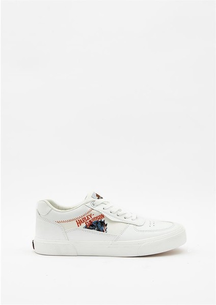 023M100380 Orlando White/tekstil Deri Erkek Sneaker