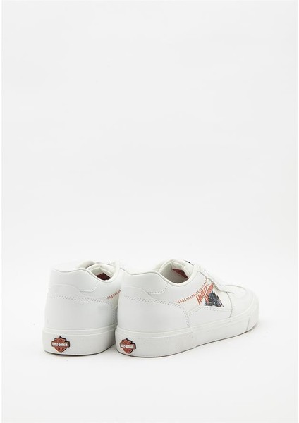 023M100380 Orlando White/tekstil Deri Erkek Sneaker