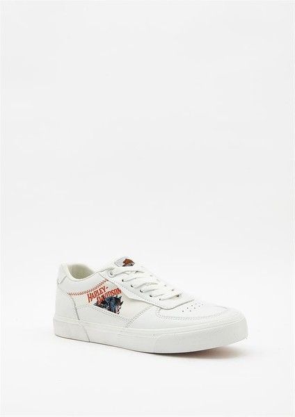 023M100380 Orlando White/tekstil Deri Erkek Sneaker