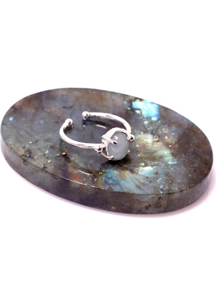 Akuamarin Taşı Yüzük - Ayarlamalı