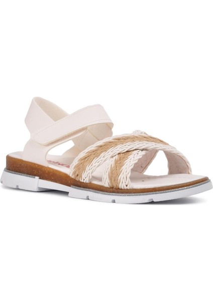 Beyaz Comfort Kız Çocuk Sandalet