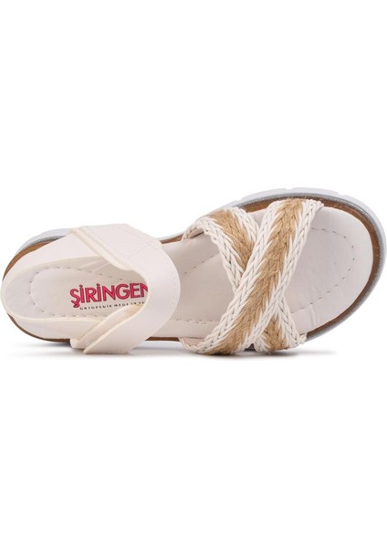 Beyaz Comfort Kız Çocuk Sandalet