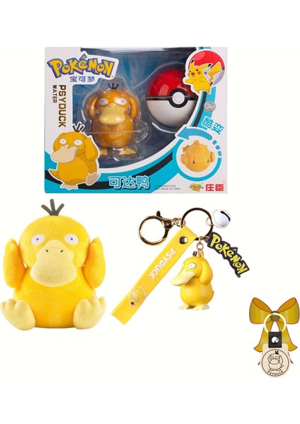 Threemb Toys Pokemon Orijinal Lisanslı 3'lü Psyduck Set