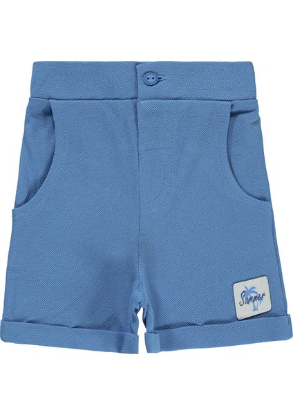 Erkek Bebek Şort 6-18 Ay İndigo
