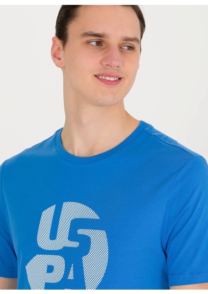 Bisiklet Yaka Saks Erkek T-Shirt ONZA