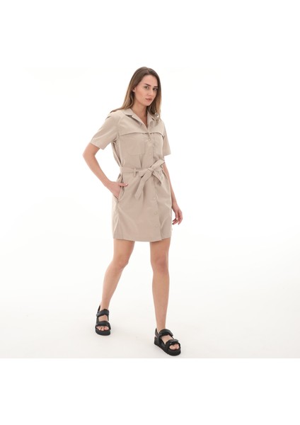 TB0A6AEH2691 Timberland Dwr Dress Kadın Elbise - Etek Krem fiyatları