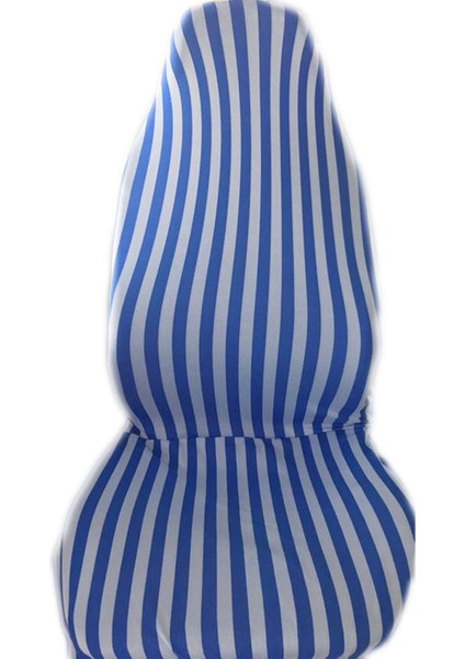 Fıat Punto Zebra Desenli Oto Koltuk Kılıfı Çizgili Servis Kılıfı Mavi