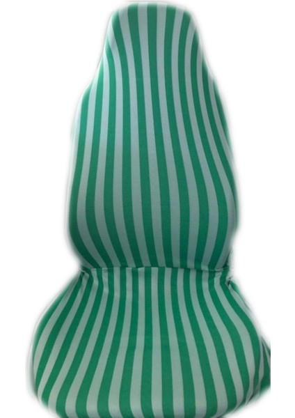 Fıat Uno Zebra Desenli Oto Koltuk Kılıfı Çizgili Servis Kılıfı Yeşil
