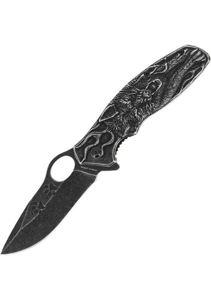 3D Kurt Ağır Katlanır Çakı Stonewash Bozkurt