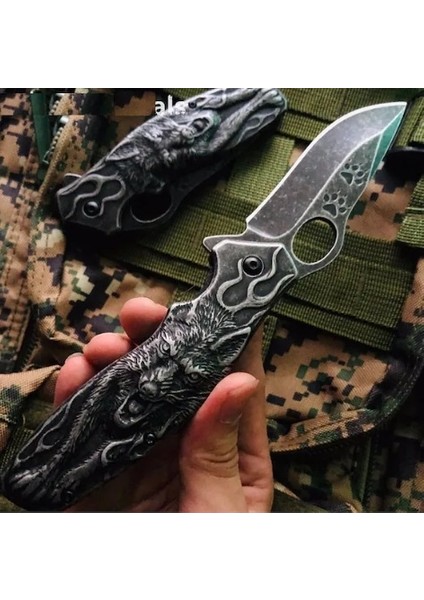 3D Kurt Ağır Katlanır Çakı Stonewash Bozkurt fiyatları