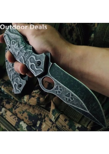 3D Kurt Ağır Katlanır Çakı Stonewash Bozkurt indirimleri