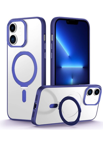 Apple iPhone 11 Kılıf Zebana First Class Standlı Silikon Kılıf (Kablosuz Şarj Destekli) Lacivert