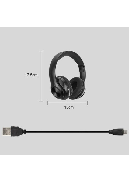 P68 Bluetooth Kablosuz Stereo Kulaklık - Siyah fiyatları