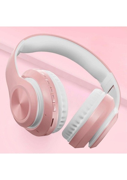 P68 Bluetooth Kablosuz Stereo Kulaklık Pembe