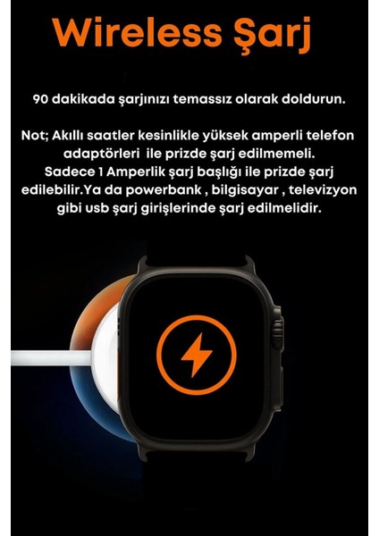 Watch 8 T800 Ultra Akıllı Saat Ios Andorid Destekli Arama Özeliği Sensörlü LCD Ekran 3 Tuş 2023T800S