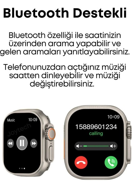 Watch 8 T800 Ultra Akıllı Saat Ios Andorid Destekli Arama Özeliği Sensörlü LCD Ekran 3 Tuş 2023T800S