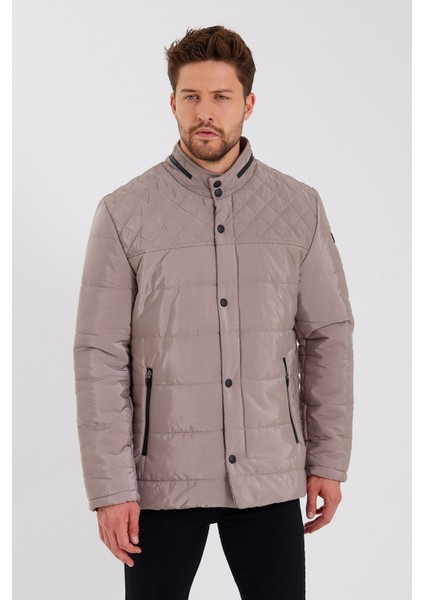 Erkek Krem Regular Iç Cepli Içi Kürklü Yıkanabilir Regular Kapitone Mont&kaban fiyatları