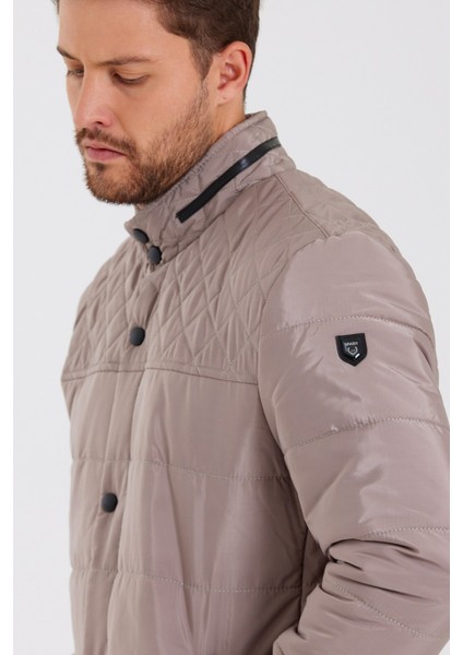 Erkek Krem Regular Iç Cepli Içi Kürklü Yıkanabilir Regular Kapitone Mont&kaban indirimleri