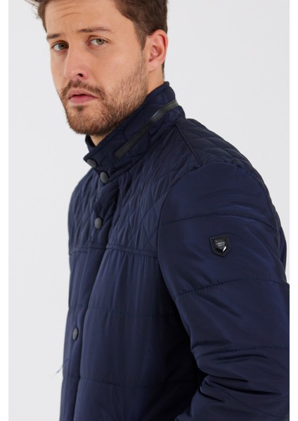 Erkek Lacivert Regular Iç Cepli Içi Kürklü Yıkanabilir Regular Kapitone Mont&kaban indirimleri