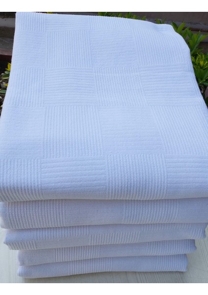 Otel Pikesi Tek Kişilik Kendinden Desenli Beyaz Pike Pamuk 160 x 235 cm modelleri