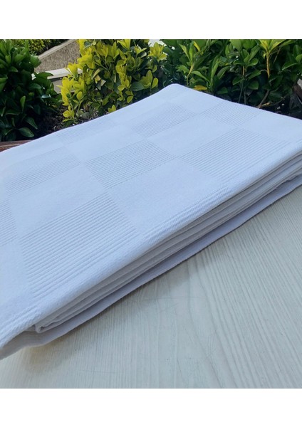 Otel Pikesi Tek Kişilik Kendinden Desenli Beyaz Pike Pamuk 160 x 235 cm fırsatları