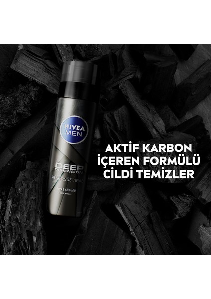 NIVEA Men Deep Dimension Tıraş Köpüğü 200ml;Kusursuz Tıraş