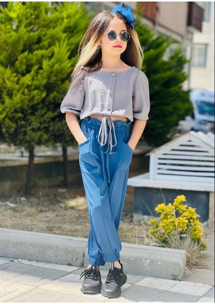 Kız Çocuk Toka / Ayrobin Kumaş Alt-Üst Takım