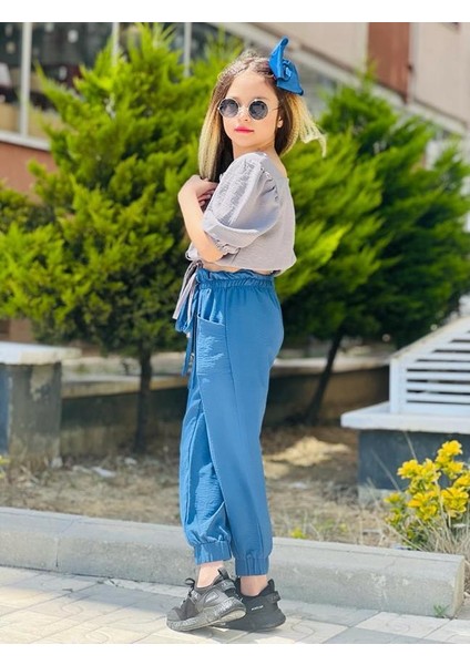 Kız Çocuk Toka / Ayrobin Kumaş Alt-Üst Takım